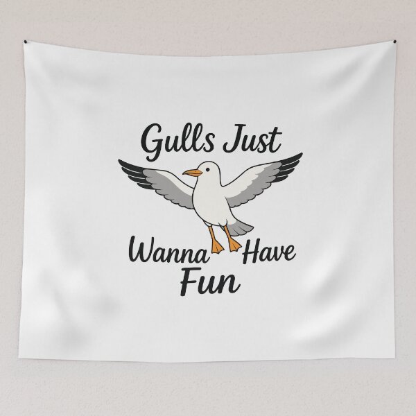 Item preview, Gulls Just Wanna Have Fun Funny Seagull Beach Summer Cute Women Girls Vacation designed and sold by kiralynstration.
