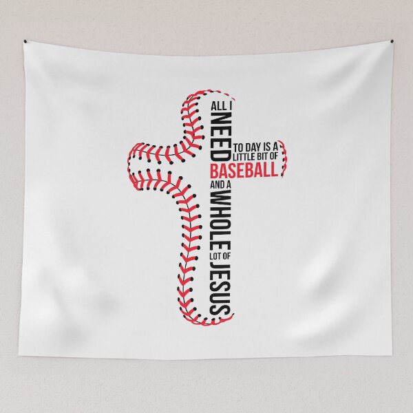 Item preview, I Need Baseball and Jesus Sports Christian Cross designed and sold by wansilastomi.