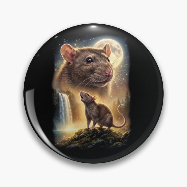 Item preview, Rat Howling Moon Art Animal Lover designed and sold by DoodleTortle.