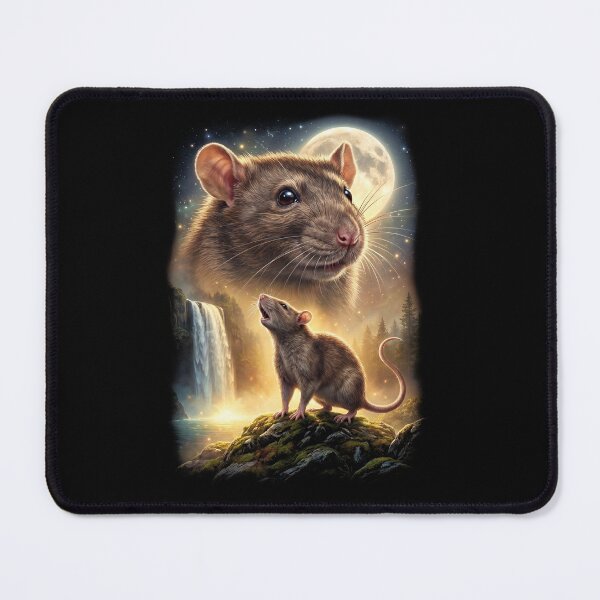 Item preview, Rat Howling Moon Art Animal Lover designed and sold by DoodleTortle.