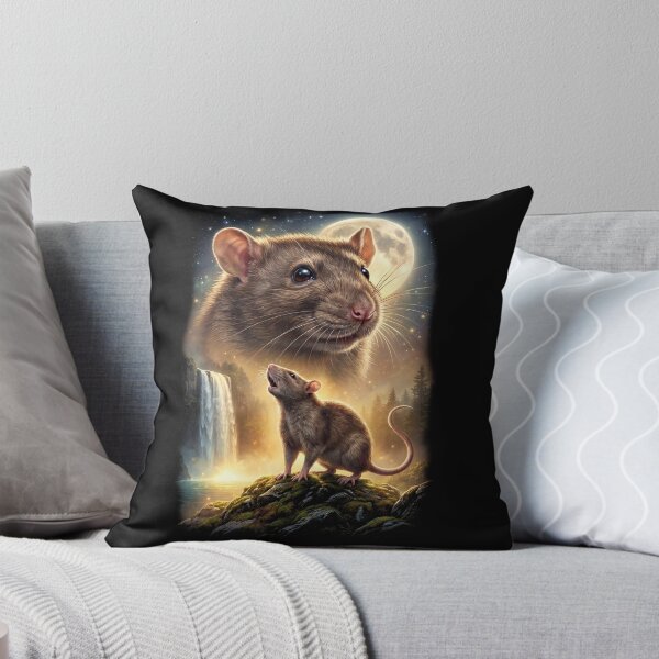 Item preview, Rat Howling Moon Art Animal Lover designed and sold by DoodleTortle.