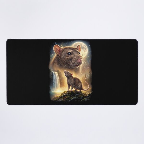 Item preview, Rat Howling Moon Art Animal Lover designed and sold by DoodleTortle.