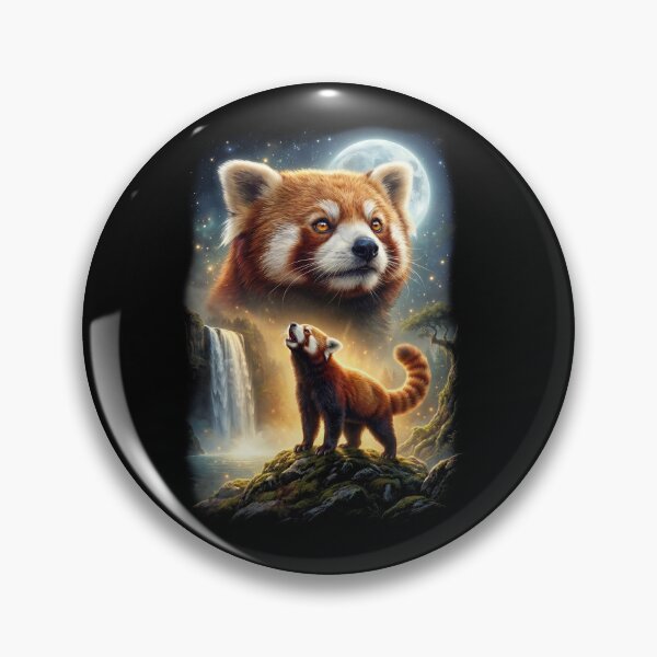 Artikelvorschau, Roter Panda heult den Mond – Kunst für Tierliebhaber entworfen und verkauft von DoodleTortle.