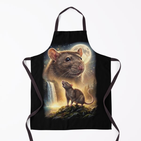 Item preview, Rat Howling Moon Art Animal Lover designed and sold by DoodleTortle.