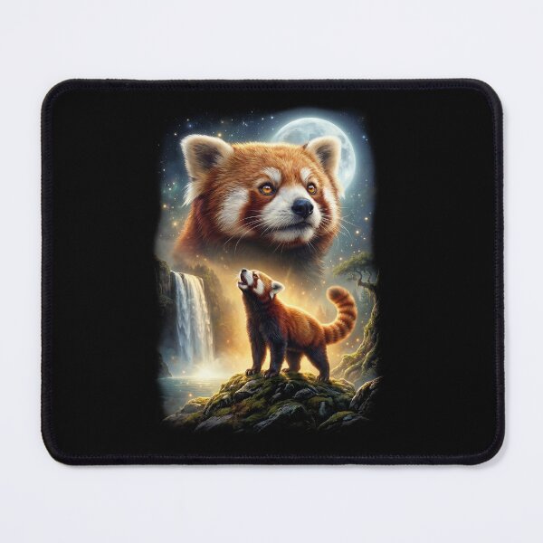 Artikelvorschau, Roter Panda heult den Mond – Kunst für Tierliebhaber entworfen und verkauft von DoodleTortle.