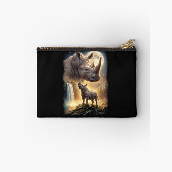 Item preview, Rhino Howling Moon Art Animal Lover designed and sold by DoodleTortle.