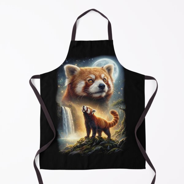 Item preview, Red Panda Howling Moon Art Animal Lover designed and sold by DoodleTortle.