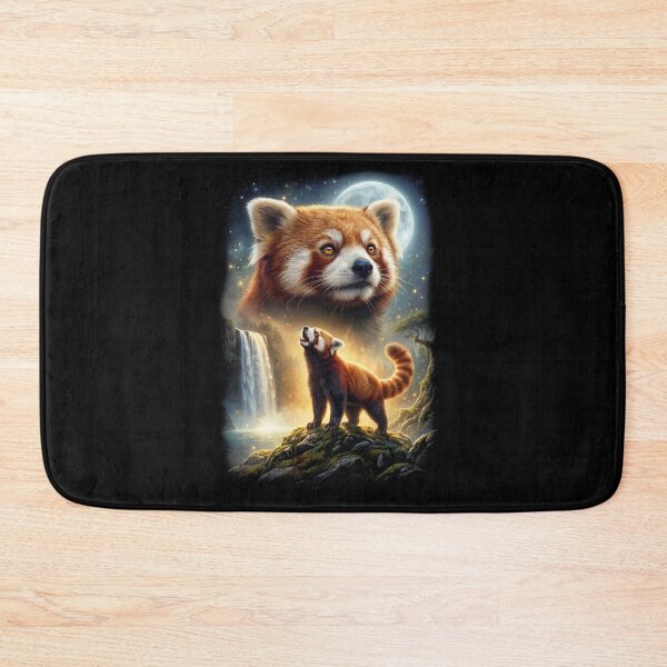 Item preview, Red Panda Howling Moon Art Animal Lover designed and sold by DoodleTortle.
