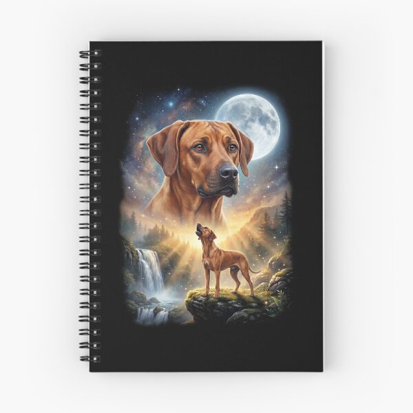 Item preview, Rhodesian Ridgeback, aullando a la luna, arte para amantes de los perros designed and sold by DoodleTortle.