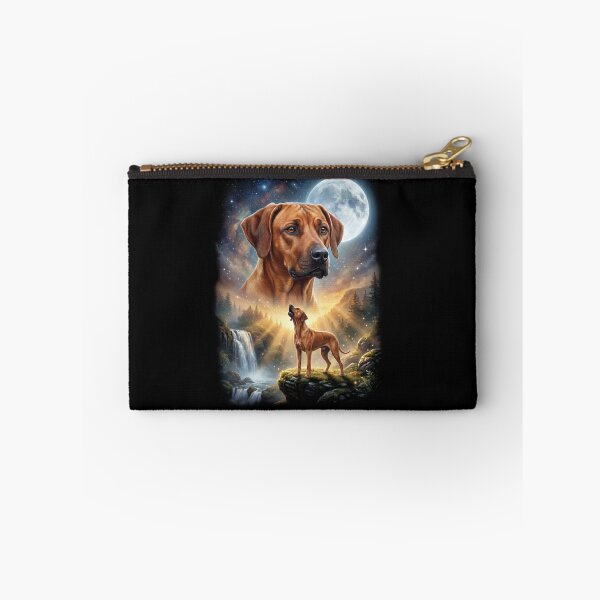 Aperçu de l'œuvre Rhodesian Ridgeback Howling Moon Art Dog Lover créée et vendue par DoodleTortle.