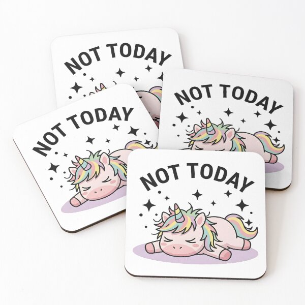 Item preview, Funny Unicorn Not Today T-Shirt – Cute Lazy Mood Meme Design designed and sold by DIRTYSKETCHH.
