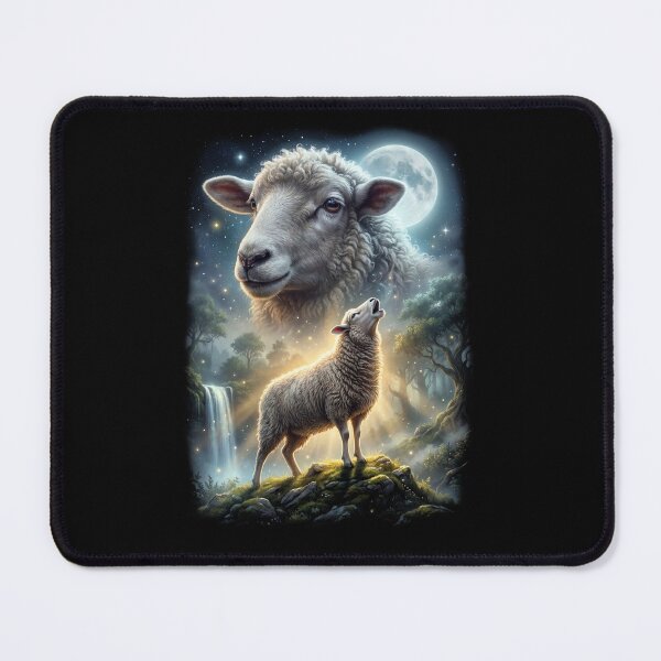 Item preview, Sheep Howling Moon Art Animal Lover designed and sold by DoodleTortle.