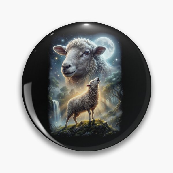 Item preview, Sheep Howling Moon Art Animal Lover designed and sold by DoodleTortle.