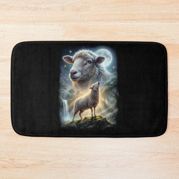 Item preview, Sheep Howling Moon Art Animal Lover designed and sold by DoodleTortle.