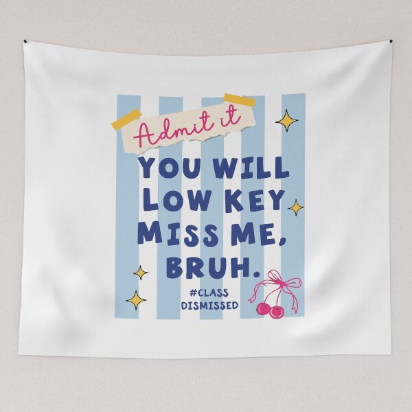 Item preview, Admit It You’ll Low Key Miss Me Class Dismissed Funny Teacher Last Day of School Gift designed and sold by kiralynstration.