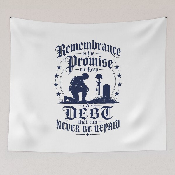 Item preview, Remembrance Is the Promise We Keep Memorial Day Patriotic Tribute Honor Veterans designed and sold by kiralynstration.