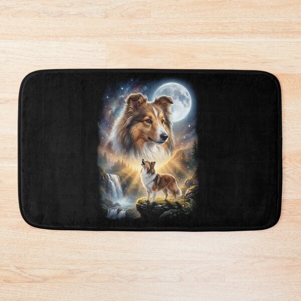 Item preview, Shetland Sheepdog Howling Moon Art Dog Lover designed and sold by DoodleTortle.