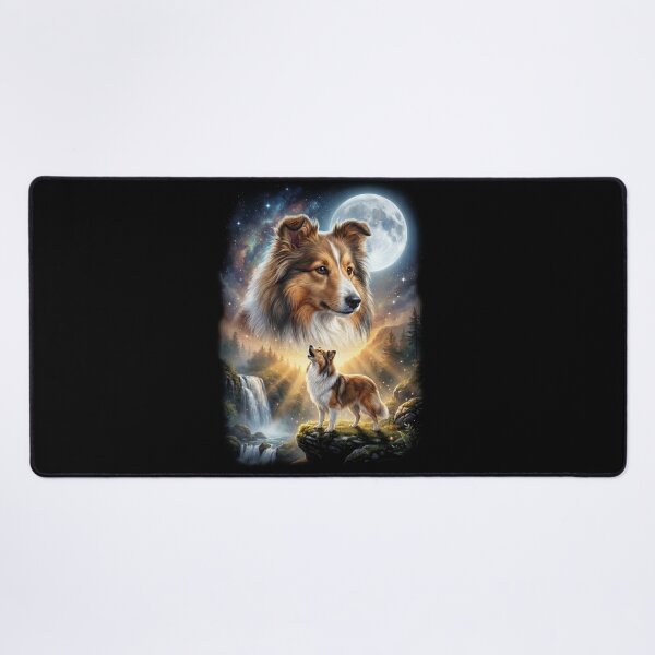 Item preview, Shetland Sheepdog Howling Moon Art Dog Lover designed and sold by DoodleTortle.