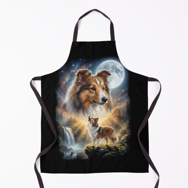 Item preview, Shetland Sheepdog Howling Moon Art Dog Lover designed and sold by DoodleTortle.