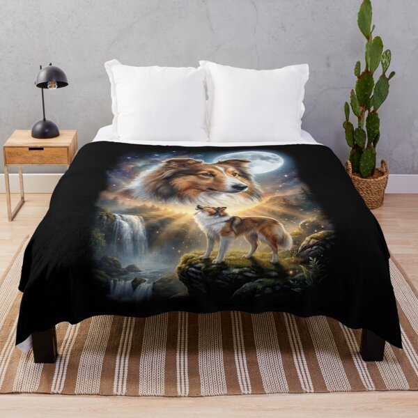 Item preview, Shetland Sheepdog Howling Moon Art Dog Lover designed and sold by DoodleTortle.