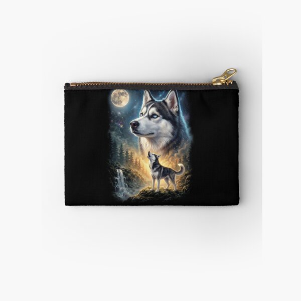 Item preview, Siberian Husky Howling Moon Art Dog Lover designed and sold by DoodleTortle.