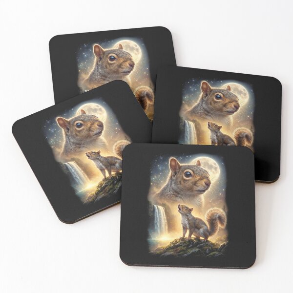 Item preview, Squirrel Howling Moon Art Animal Lover designed and sold by DoodleTortle.