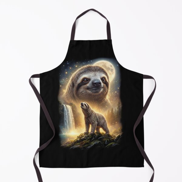 Item preview, Sloth Howling Moon Art Animal Lover designed and sold by DoodleTortle.