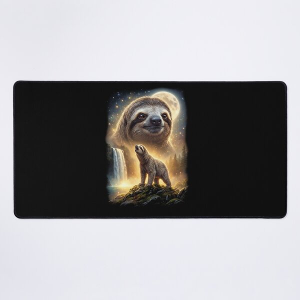 Item preview, Sloth Howling Moon Art Animal Lover designed and sold by DoodleTortle.