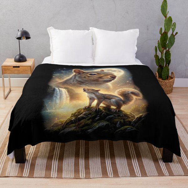 Item preview, Squirrel Howling Moon Art Animal Lover designed and sold by DoodleTortle.