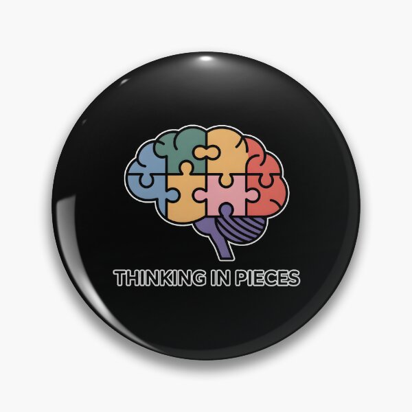 Item preview, Thinking In Pieces Minimal Brain Puzzle Shirt Funny Mind Humor Design designed and sold by ImaginedSpace7.