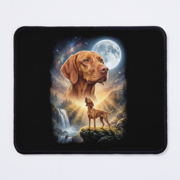 Item preview, Vizsla Howling Moon Art Dog Lover designed and sold by DoodleTortle.