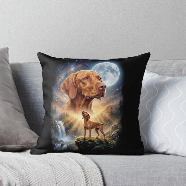 Item preview, Vizsla Howling Moon Art Dog Lover designed and sold by DoodleTortle.