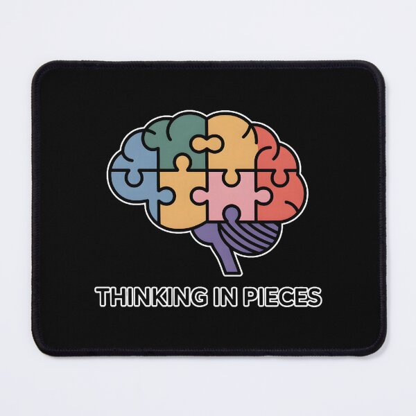 Item preview, Thinking In Pieces Minimal Brain Puzzle Shirt Funny Mind Humor Design designed and sold by ImaginedSpace7.