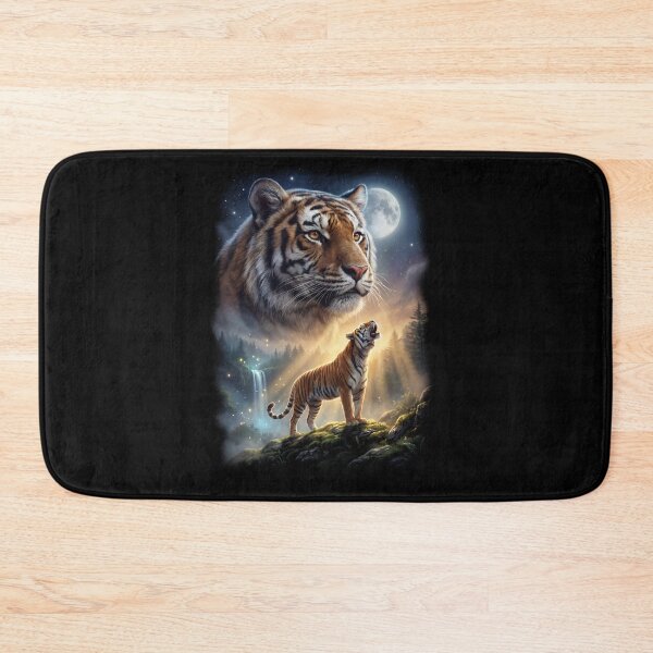Artikelvorschau, Tiger heult Mond Kunst Tierliebhaber entworfen und verkauft von DoodleTortle.