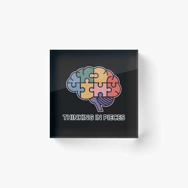 Item preview, Thinking In Pieces Minimal Brain Puzzle Shirt Funny Mind Humor Design designed and sold by ImaginedSpace7.