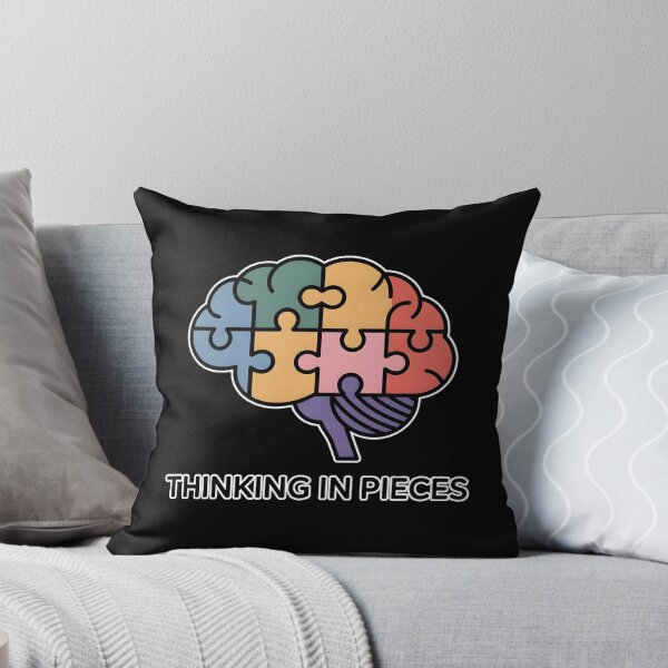 Item preview, Thinking In Pieces Minimal Brain Puzzle Shirt Funny Mind Humor Design designed and sold by ImaginedSpace7.