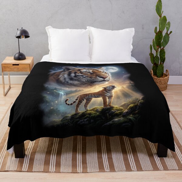 Artikelvorschau, Tiger heult Mond Kunst Tierliebhaber entworfen und verkauft von DoodleTortle.