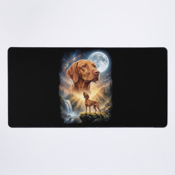 Item preview, Vizsla Howling Moon Art Dog Lover designed and sold by DoodleTortle.