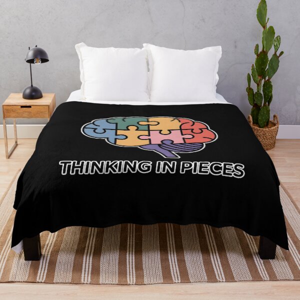 Item preview, Thinking In Pieces Minimal Brain Puzzle Shirt Funny Mind Humor Design designed and sold by ImaginedSpace7.