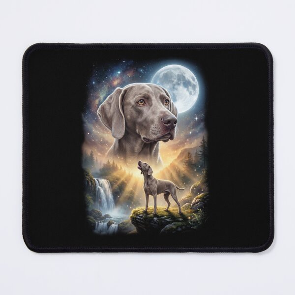 Item preview, Weimaraner Howling Moon Art Dog Lover designed and sold by DoodleTortle.