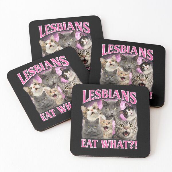 Item preview, Lesbians Eat What? Funny Pride Humor Quote | LGBTQ+ Typography Design designed and sold by flowerpower999.