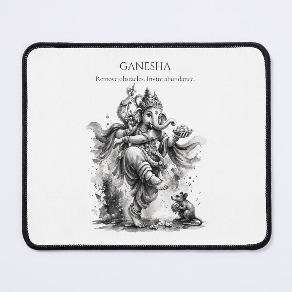 Item preview, Ganesha Black and White – Remove obstacles, invite abundance designed and sold by Ishiki-D.