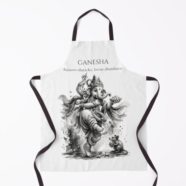 Item preview, Ganesha Black and White – Remove obstacles, invite abundance designed and sold by Ishiki-D.