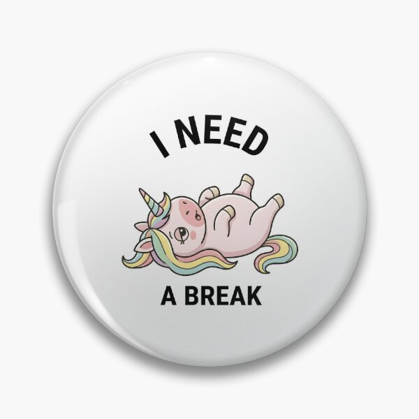 Item preview, Funny Unicorn I Need A Break T-Shirt – Cute Tired Meme Design designed and sold by DIRTYSKETCHH.