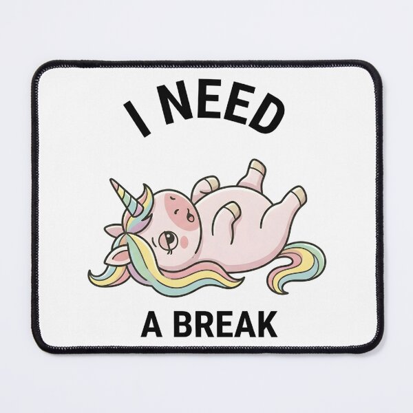 Item preview, Funny Unicorn I Need A Break T-Shirt – Cute Tired Meme Design designed and sold by DIRTYSKETCHH.