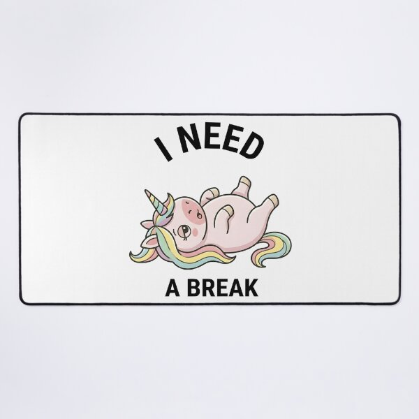 Item preview, Funny Unicorn I Need A Break T-Shirt – Cute Tired Meme Design designed and sold by DIRTYSKETCHH.