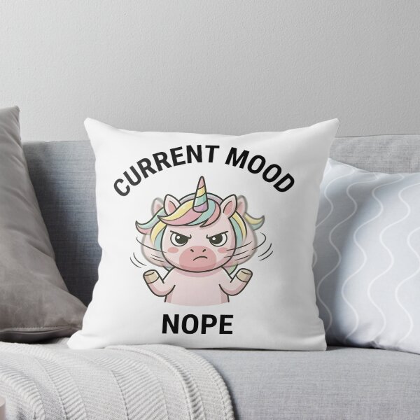 Item preview, Funny Unicorn Current Mood Nope T-Shirt – Cute Sarcastic Meme designed and sold by DIRTYSKETCHH.
