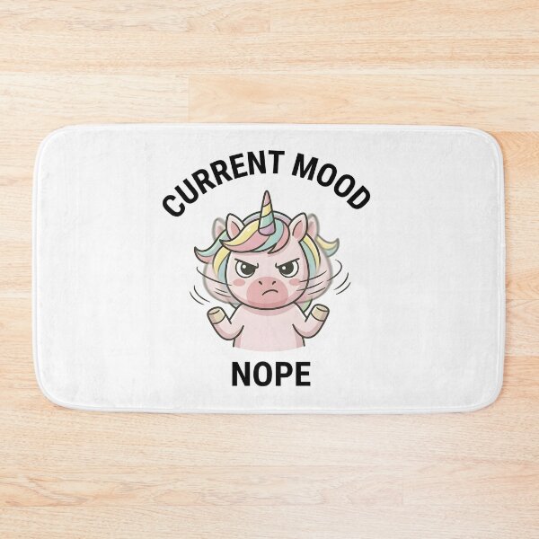 Item preview, Funny Unicorn Current Mood Nope T-Shirt – Cute Sarcastic Meme designed and sold by DIRTYSKETCHH.