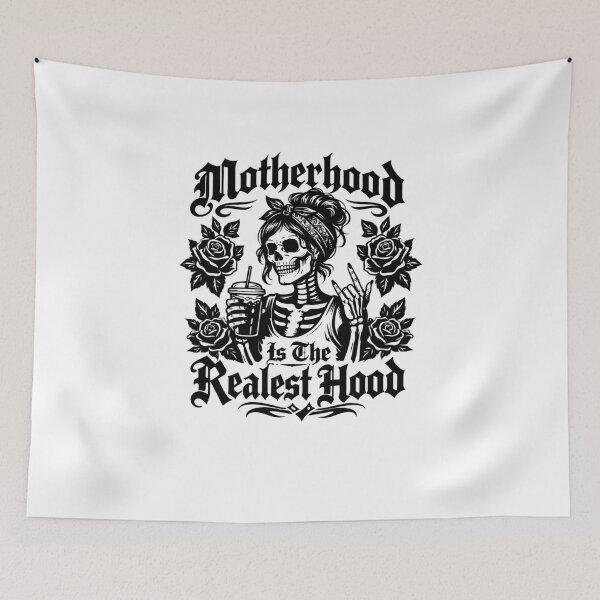 Item preview, Motherhood Hood Skeleton Mom Rocker Roses designed and sold by snowry.