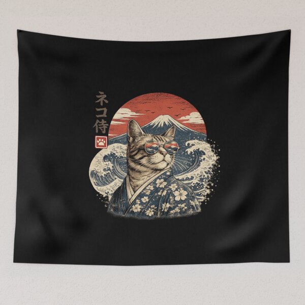 Item preview, Retro Japanese Wave Art – Ukiyo-e Style Ocean & Mount Fuji Vintage Aesthetic designed and sold by Gargantua99.
